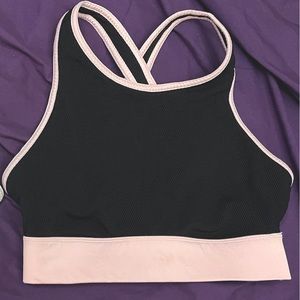 Fabletics sports bra. Black & pink. US size XS. Medium wear, good condition.